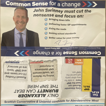 Thumbnail of leaflet - Conservative and Unionist Party leaflet