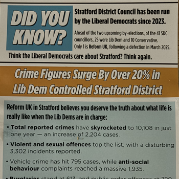 Thumbnail of leaflet - Reform UK leaflet