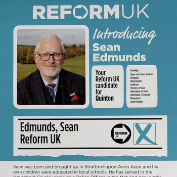 Thumbnail of leaflet - Reform UK leaflet