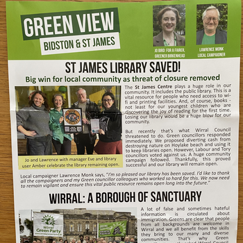Thumbnail of leaflet - Green Party leaflet