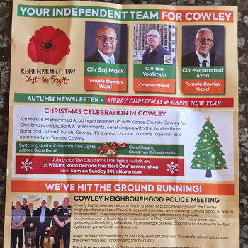 Thumbnail of leaflet - Independent Oxford Alliance leaflet