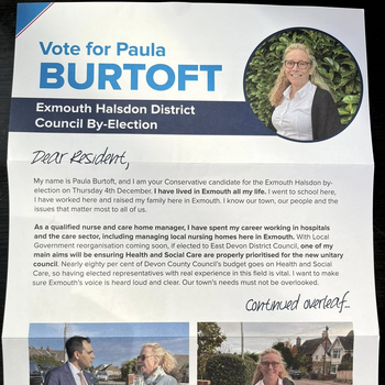 Thumbnail of leaflet - Conservative and Unionist Party leaflet