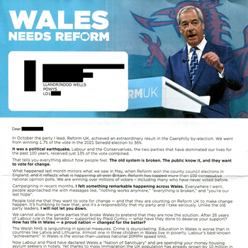 Thumbnail of leaflet - Reform UK leaflet