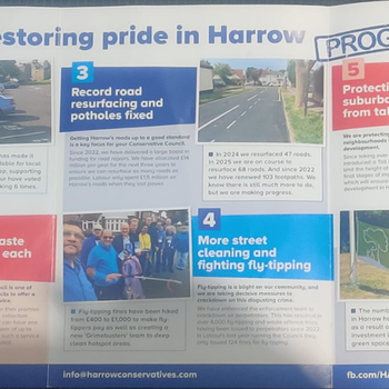 Thumbnail of leaflet - Conservative and Unionist Party leaflet