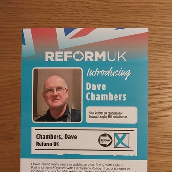 Thumbnail of leaflet - Reform UK leaflet