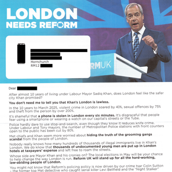 Thumbnail of leaflet - Reform UK leaflet