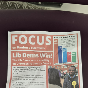 Thumbnail of leaflet - Liberal Democrats leaflet