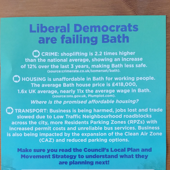Thumbnail of leaflet - Reform UK leaflet