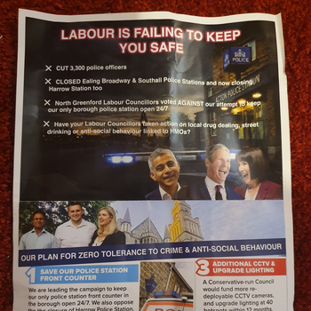 Thumbnail of leaflet - Conservative and Unionist Party leaflet