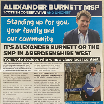 Thumbnail of leaflet - Conservative and Unionist Party leaflet