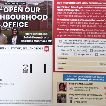 Thumbnail of leaflet - Labour Party leaflet