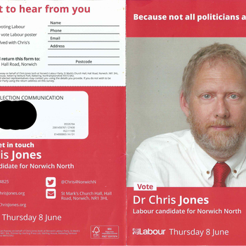 Thumbnail of leaflet - Labour Party leaflet