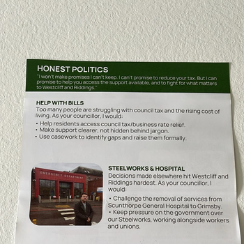 Thumbnail of leaflet - Green Party leaflet