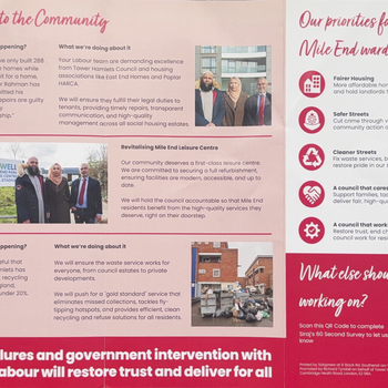 Thumbnail of leaflet - Labour and Co-operative Party leaflet