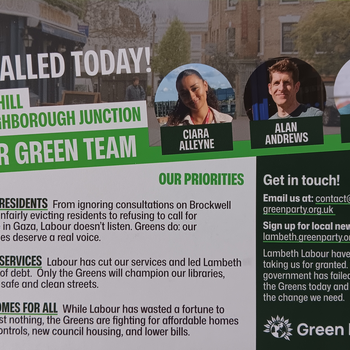 Thumbnail of leaflet - Green Party leaflet