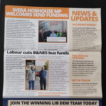 Thumbnail of leaflet - Liberal Democrats leaflet