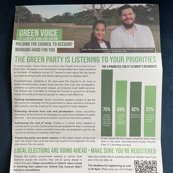Thumbnail of leaflet - Green Party leaflet