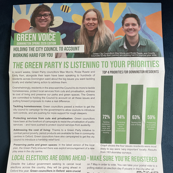 Thumbnail of leaflet - Green Party leaflet