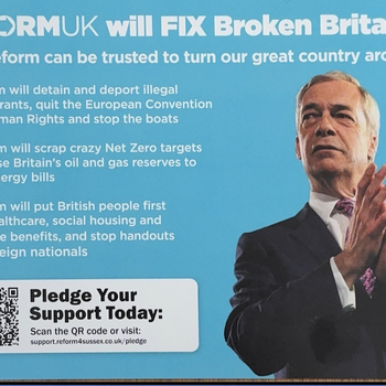 Thumbnail of leaflet - Reform UK leaflet