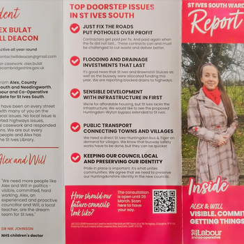 Thumbnail of leaflet - Labour and Co-operative Party leaflet