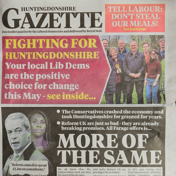 Thumbnail of leaflet - Liberal Democrats leaflet