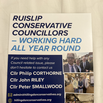 Thumbnail of leaflet - Conservative and Unionist Party leaflet