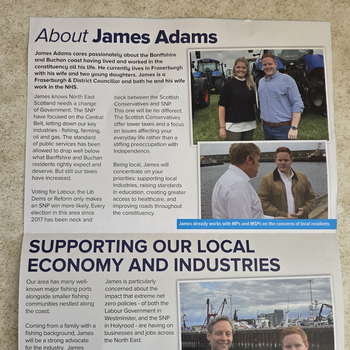Thumbnail of leaflet - Conservative and Unionist Party leaflet