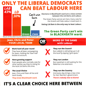 Thumbnail of leaflet - Liberal Democrats leaflet