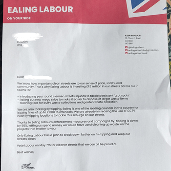 Thumbnail of leaflet - Labour Party leaflet