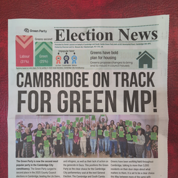 Thumbnail of leaflet - Green Party leaflet