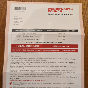 Thumbnail of leaflet - Conservative and Unionist Party leaflet