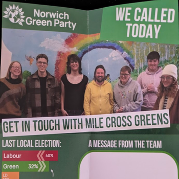 Thumbnail of leaflet - Green Party leaflet