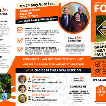 Thumbnail of leaflet - Liberal Democrats leaflet