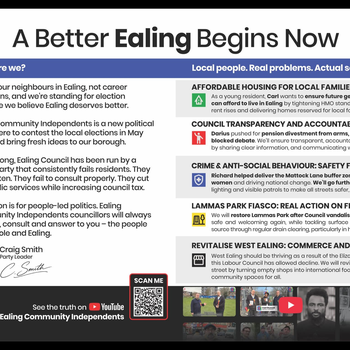 Thumbnail of leaflet - Ealing Community Independents Party leaflet