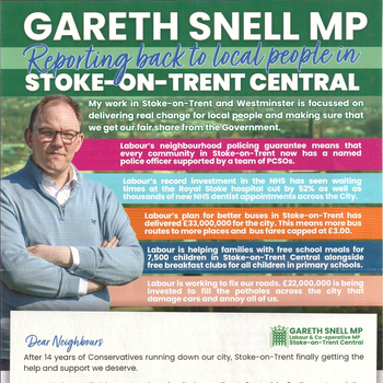 Thumbnail of leaflet - Labour and Co-operative Party leaflet
