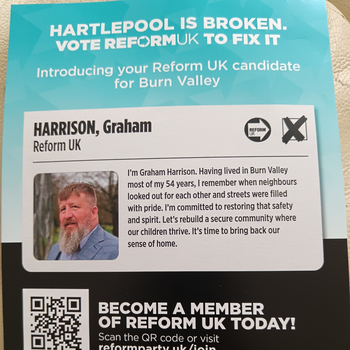 Thumbnail of leaflet - Reform UK leaflet