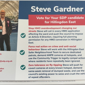 Thumbnail of leaflet - Social Democratic Party leaflet