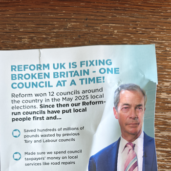 Thumbnail of leaflet - Reform UK leaflet