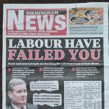 Thumbnail of leaflet - Liberal Democrats leaflet