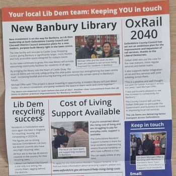 Thumbnail of leaflet - Liberal Democrats leaflet