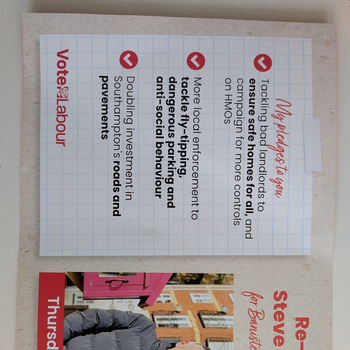 Thumbnail of leaflet - Labour and Co-operative Party leaflet