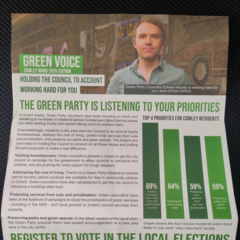 Thumbnail of leaflet - Green Party leaflet