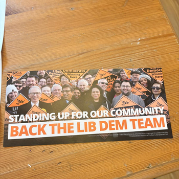 Thumbnail of leaflet - Liberal Democrats leaflet