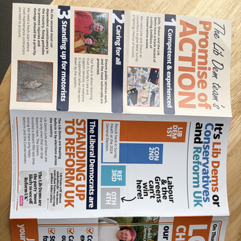 Thumbnail of leaflet - Liberal Democrats leaflet