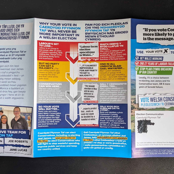 Thumbnail of leaflet - Conservative and Unionist Party leaflet