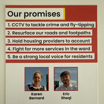 Thumbnail of leaflet - Labour Party leaflet