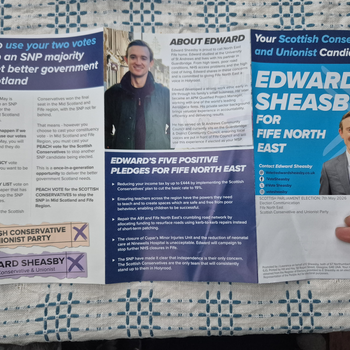 Thumbnail of leaflet - Conservative and Unionist Party leaflet