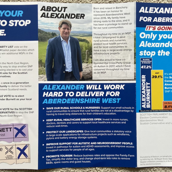 Thumbnail of leaflet - Conservative and Unionist Party leaflet