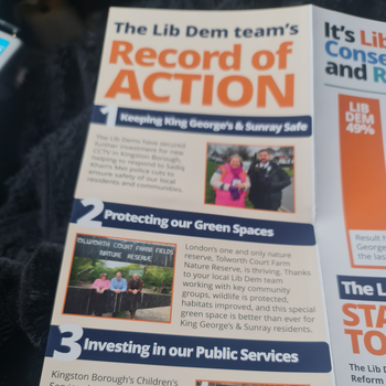 Thumbnail of leaflet - Liberal Democrats leaflet