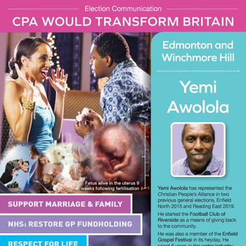 Thumbnail of leaflet - Christian Peoples Alliance leaflet